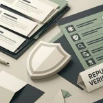 Abstract editorial illustration about comparing casino reviews and verified evidence