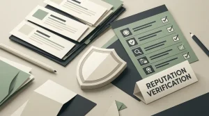Abstract editorial illustration about comparing casino reviews and verified evidence