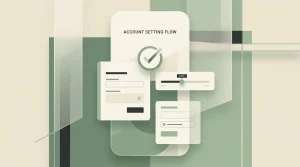 Abstract editorial illustration representing online casino registration and account verification
